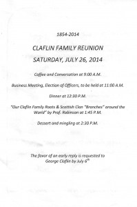 claflin reunion schedule 2014